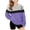 Purple, variant on Milgrthf Girls Fall Sweatshirts Casual Color Block Long Sleeve Crewneck Pullover Tops Pink 2 Years