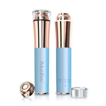 iMusthav Facial Hair Remover, 18K Gold 360° LED, Battery Operated
