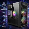 thumbnail image 2 of STGAubron Gaming PC Computer Desktop, Core i7 8th Gen up to 4.1GHz, Radeon RX 590 8G GDDR5, 16G DDR4, 512G SSD, WiFi 6, BT 5.2, RGB Fan x 2, Windows 11 Home, 2 of 6