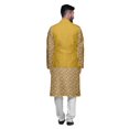 thumbnail image 3 of Atasi Mens Kurta Pajama Jacket Indian Mandarin Collar Printed Ethnic Wear Set, 3 of 5