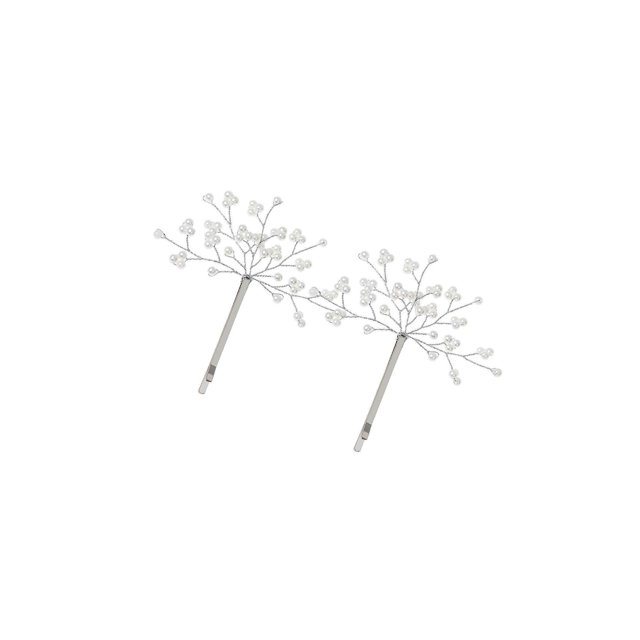 2 Pcs Pinces à Cheveux Élégantes Pinces à Cheveux à Pression Outil de Coiffure Mode Pinces à Cheveux Accessoires pour Cheveux Pinces à Cheveux Argent