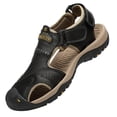 thumbnail image 1 of Mens Sandals Outdoor Mens Leather Non-Slip Anti-Kick And Anti-Collision Beach Sandals, 1 of 2