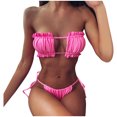 thumbnail image 2 of LSLJS Bikini Sexy Froncé pour Femmes Rehausseur Rembourré Ensemble de Plage, 2 of 7