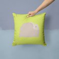 thumbnail image 2 of Carolines Treasures BB7785PW1414 Fluffy Angora Rabbit Green Fabric Decorative Pillow, 14 x 14 in., 2 of 4