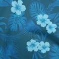 thumbnail image 1 of oneOone Silk Tabby Medium Blue Fabric Tropical Flower Sewing Material Print Fabric By The Yard 42 Inch Wide, 1 of 4