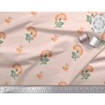 thumbnail image 3 of Soimoi Rayon Crepe Fabric Leaves & Floral Block Decor Fabric Printed Yard 46 Inch Wide, 3 of 3