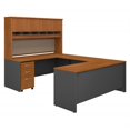 thumbnail image 1 of Pemberly Row U-Desk with Hutch and Storage in Natural Cherry - Engineered Wood, 1 of 7