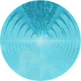 thumbnail image 1 of Ahgly Company Tapis Rond Lavable en Machine Intérieur Transitionnel Bleu Cyan Vif, 3 Pieds Rond, 1 of 7