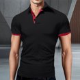 thumbnail image 2 of BOBOGOJP Polo pour Homme à Manches Courtes Imprimé Performance Évacuant l'Humidité Polo (Argent,6TG), 2 of 4
