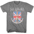 thumbnail image 1 of Def Leppard Def Leppard Diver Union Jack Graphite Heather Adult T-Shirt, 1 of 2