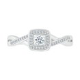 thumbnail image 2 of DGOLD Bague de Promesse en Or Blanc 10 Kt avec Diamant Blanc Rond (1/5 cttw), 2 of 3