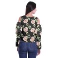 thumbnail image 4 of Moomaya Plus Size Cold Shoulder Top Printed Ladies Tops Blouses Women Party Tops, 4 of 4