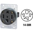 thumbnail image 1 of Leviton R10-00278-S00 30 Amp Flush Mount Dryer Outlet, 1 of 5