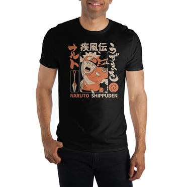 Naruto T-Shirt Noir à Feuille Cachée Kanji