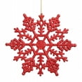 thumbnail image 1 of Vickerman M101403 Boîte de 4 Po. Flocon de Neige Pailleté Rouge 24-Pvc, 1 of 1