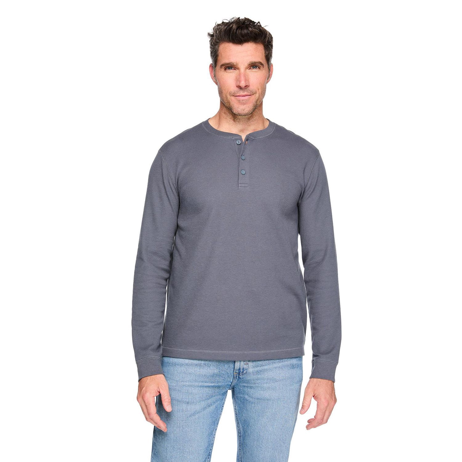 George Men's Long-Sleeve Henley T-Shirt
