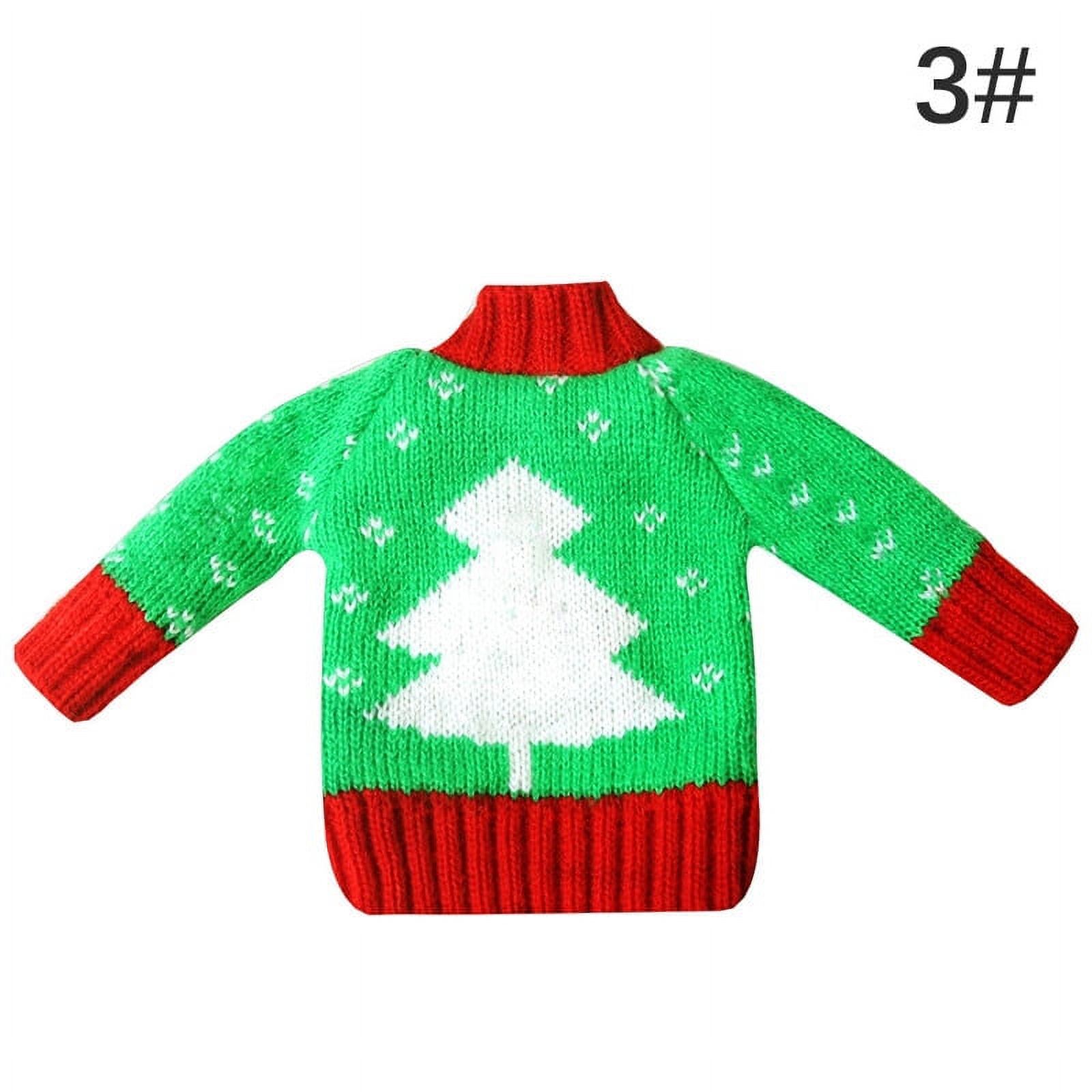 Christmas Bookshelf Elf Doll Mini Sweater Baby Fairy Clothes  Costume Decor
