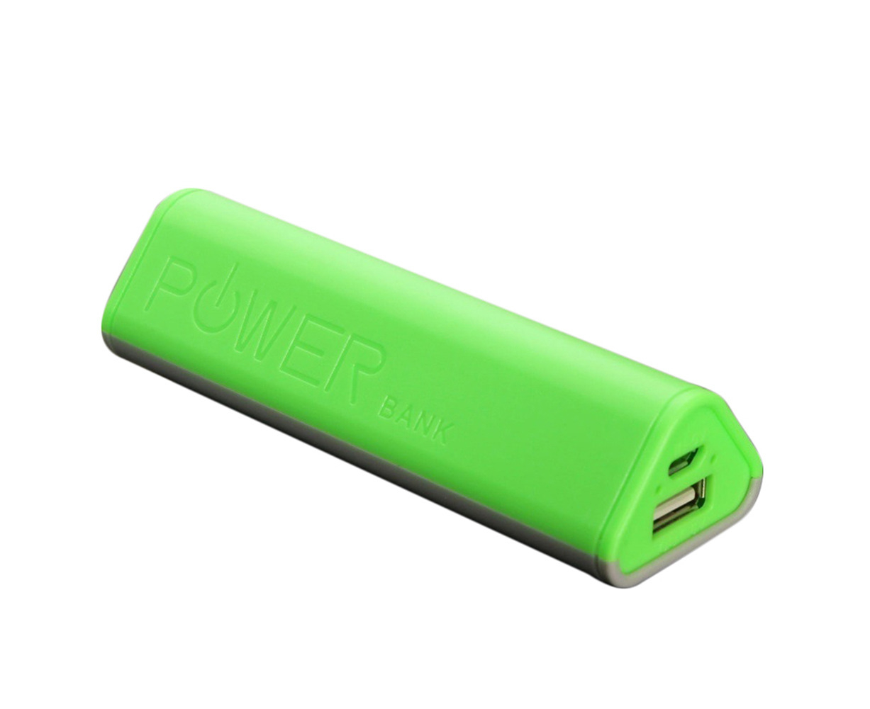 2000mAh Portable Triangle USB Power Bank DIY 18650 Battery Charger External-Green