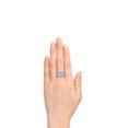 thumbnail image 2 of RYLOS Rings for Women Sterling Silver Ring Classic Style 7X5MM Oval Gemstone &  Diamond Ring December Blue Topaz Jewelry Size 9, 2 of 7