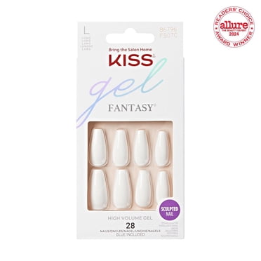 KISS Gel Fantasy - Fake Nails, 28 Count, Long