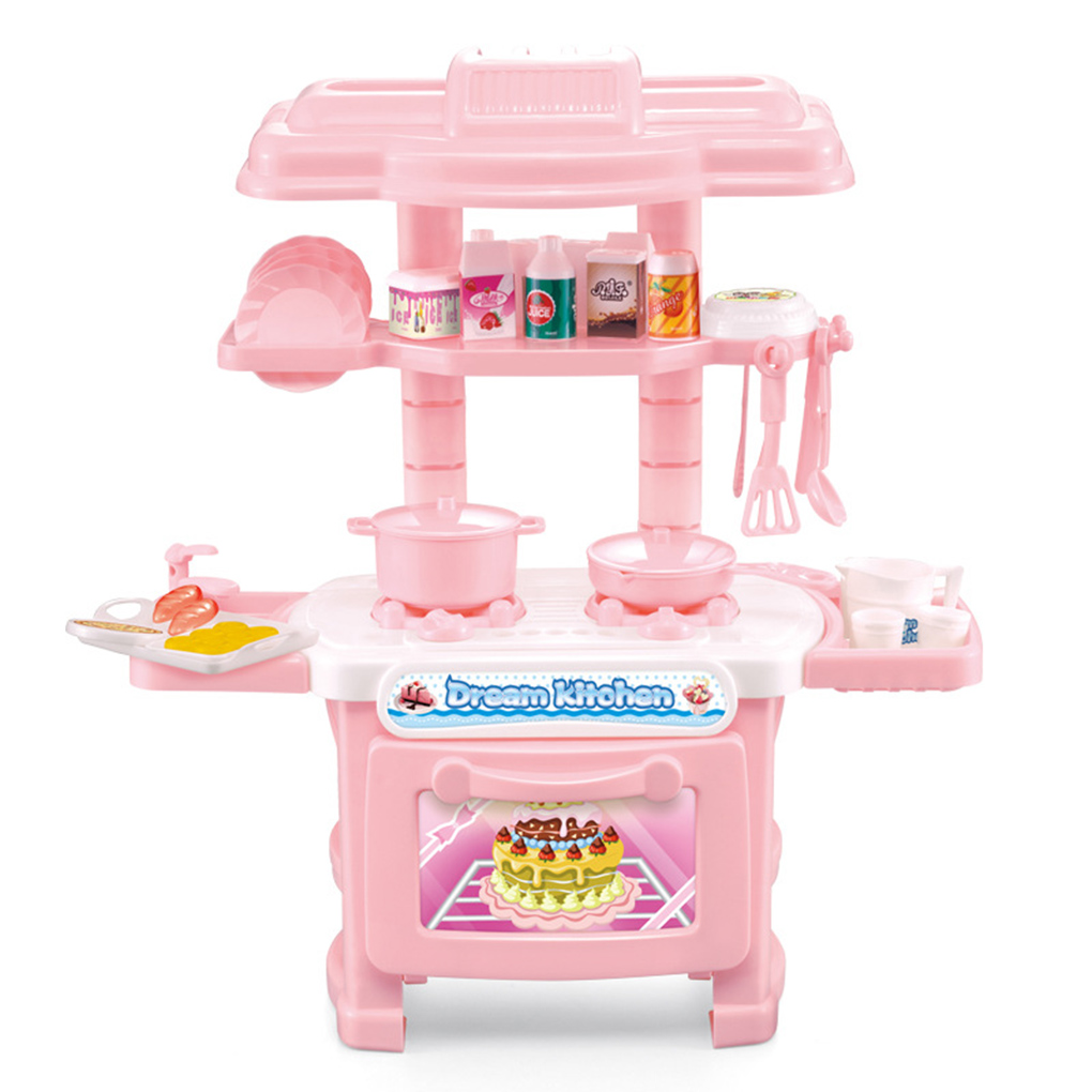 Xingzhi Kids Kitchen Toys Pretend Play Cooking Toys Tableware Sets Baby Toddlers Kitchen Simulation Toys