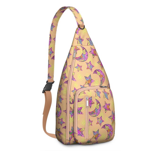 Nebula Cloud Crossbody Bag - Cosmic Dust & Stars Pattern (Breathable)