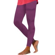 cfhntfmh Fleece Lined Leggings Women Warm Winter Yoga Pants for Women Thermal High Waisted Soft Workout Leggings
