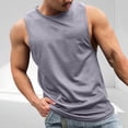 thumbnail image 2 of Dagugfen Débardeurs pour Hommes Col Rond Sans Manches Respirants Chandails de Musculation pour Culturisme Course Couleur Unie, 2 of 6