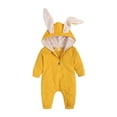 thumbnail image 1 of Combinaison une-Pièce en Molleton pour Bébé, Chaude et Mignonne, Bunny, à Capuche, pour Bébé 0-2T, Mode, Pyjama Combinaison pour Nourrisson, Tenue Automne et Hiver, 1 of 6
