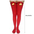 thumbnail image 2 of IROINID Réduit Haute Chaussettes pour Femmes Cuisse Haute Compression Chaussettes Noël Long Tube Genou Chaussettes Rayée Jarretière Accessoires Mignons Fête de Noël, 2 of 2
