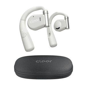 Cleer ARC Open-Ear Wireless Earbuds, Superior Sound, Touch Controls, 18H Playtime, Bluetooth 5.0, Light Grey