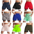 thumbnail image 1 of Tignapoo Men's Athletic Shorts with Quick-Dry Fabric, Built-In Liner, Zip Pocket, and Towel Loop - Ideal for Running and Fitness - Available in Blue, Size 2XL (GY-ECT Striped Lightweight), 1 of 6