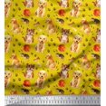 thumbnail image 1 of Soimoi Poly Georgette Fabric Footprint,Dog & Cat Animal Print Fabric by The Yard 52 Inch Wide, 1 of 3