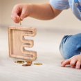 thumbnail image 4 of WRKEKC Clearance Personalized Wooden Name Money Box Wooden Deposit Box Twenty Six English Letters, 4 of 5
