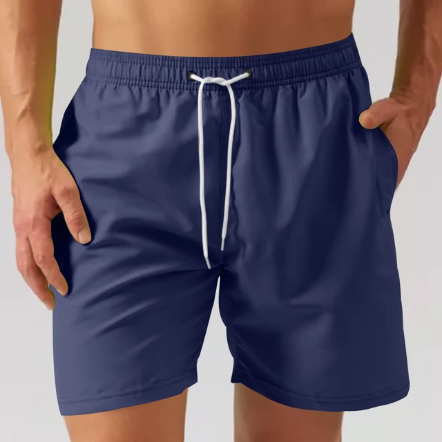 Styesk Mens Shorts Man Casual Sports Speed-Dry Running Mesh Zipper Pocket Drawstring Shorts