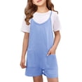 thumbnail image 1 of Robe Décontractée d'Été 2025 Sans Manches, Combishort à Fleurs, Bretelles Spaghetti, Short, Robe de Noël, Combinaison avec Poches, 1 of 8