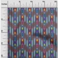 thumbnail image 1 of oneOone Coton Biologique Popeline Sergé Rayé Imprimé Ikat Tissu BTY 42 Pouces de Large, 1 of 1