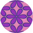 thumbnail image 1 of Ahgly Company Tapis d'Intérieur Ronds Transitionnels Lavables à la Machine, Violet Néon, 5 Pieds Rond, 1 of 7