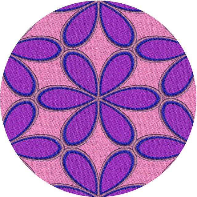Ahgly Company Tapis d'Intérieur Ronds Transitionnels Lavables à la Machine, Violet Néon, 3 Pieds Rond