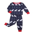 thumbnail image 4 of Ensemble de Pyjamas de Noël pour la Famille, Imprimé Cartoon Elk, Haut à Manches Longues à Col Ras du Cou + Pantalon Long Élastique, 4 of 8