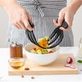 thumbnail image 4 of Oleegame 2PC A Set Of 2 Plastic Servers For Hands Perfect For Mixing And Serving Pasta And More Black, 4 of 9
