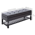thumbnail image 3 of HOMCOM Banc Ottoman de Rangement 2 en 1 à Dessus Relevable Brun, 3 of 10