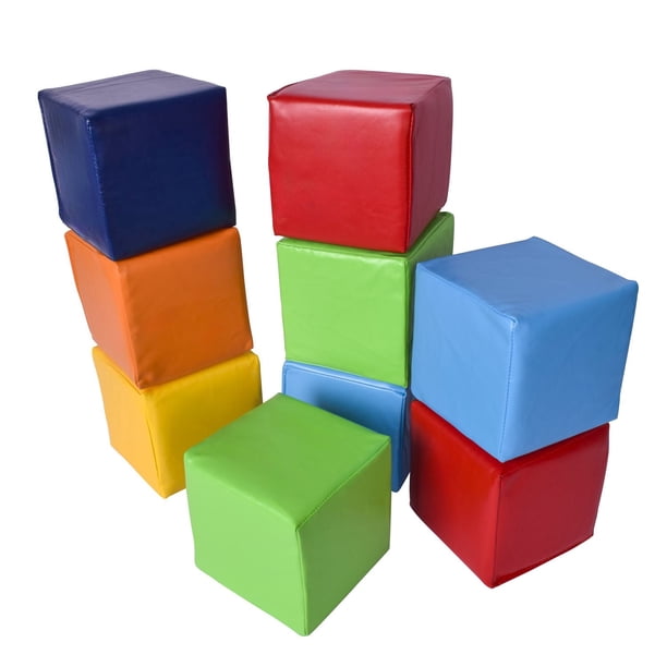 QUTHZZHY Lot De 6 Cubes En Mousse Souple 3,8 Cm – Couleurs Vives – Chiffres – Jouet Éducatif Maternelle – Activité Cognition – Dès 3 Ans
