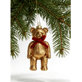 thumbnail image 4 of Holiday Time, Gold Bear With Red Bow Ornament , 4.5in, 4 of 4