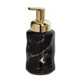 thumbnail image 1 of Qeeadeea Marble Ceramic Foaming Soap Dispenser, Foam Soap Dispenser With Gold Pump, Hand Foaming Dispenser, For Barthroom Kitchen-black-round, 1 of 9