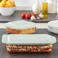 thumbnail image 1 of Pyrex Plat de Cuisson en Verre Profond avec Couvercles en Plastique, Ensemble de 4 Pcs, 1 of 6