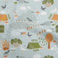 thumbnail image 1 of oneOone Cotton Poplin Turquoise Blue Fabric Kids Craft Projects Decor Fabric Printed By The Yard 42 Inch Wide, 1 of 4