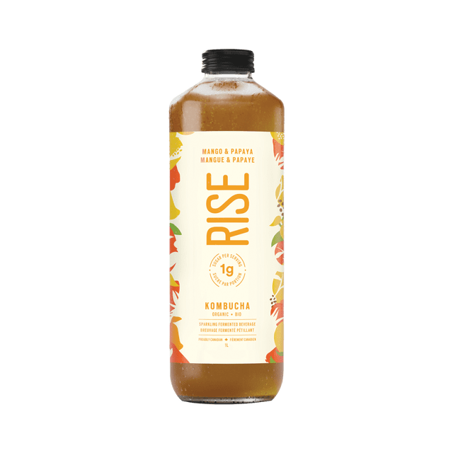 Rise Mango & Papaya Organic Kombucha, 1 L