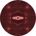 thumbnail image 1 of Ahgly Company Tapis de Zone Rond d'Intérieur Lavable à la Machine, Transitionnel, Rouge Brique Feu, 4 Pieds Rond, 1 of 7