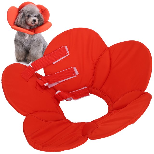 Keenso Collier Cône, Collier de Récupération Anti‐morsure pour Animaux, Collier Cône pour Animaux Ajustable Doux de Récupération pour Chat Chien, Housse Protectrice de Guérison des Plaies
